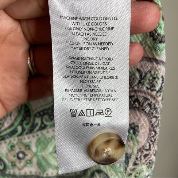 Anthropologie Maeve Blaise Short Sleeve Button Down Top 2 - Picture 5 of 7